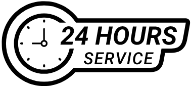 24 hour service icon representing 24/7 towing service in Apopka, FL